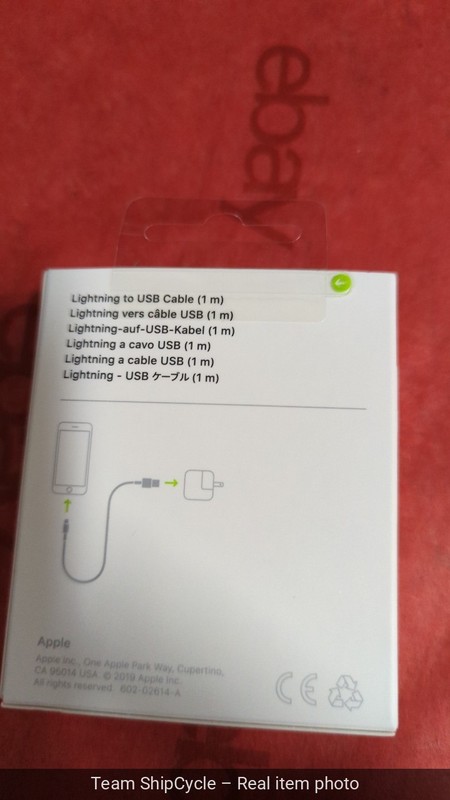 Genuine OEM Apple Lightning to USB Cable Model A1856 MQUE2AMA G1N gallery