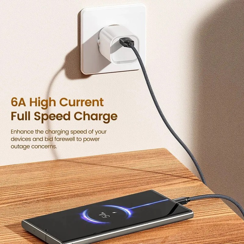 Toocki 6A USB-C Cable 100W Fast Charging for Samsung Xiaomi OnePlus POCO 1m/2m gallery