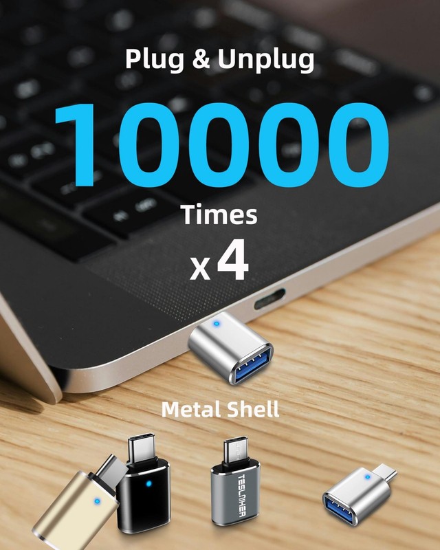 Adaptador USB C a USB [paquete de 4], adaptador USB C a A | Tipo C a USB gallery