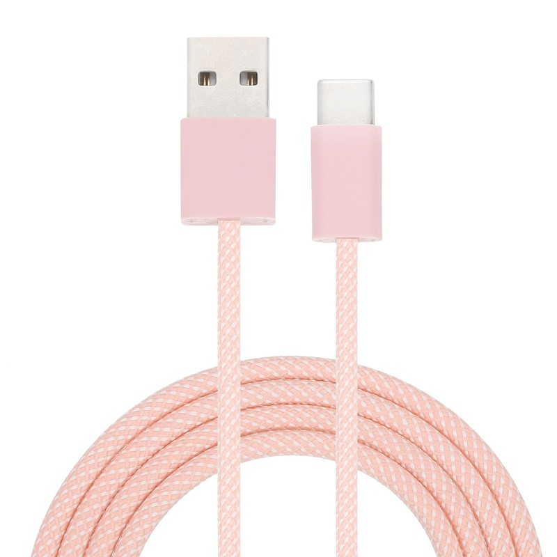 6.56ft USB Type C Charger Cable 2A Type-C to USB A Charging Data Cord Pink
