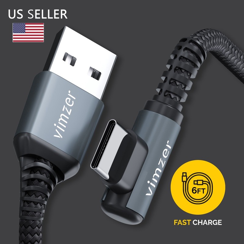 90° USB-C Cable FAST Charger Type-C Data Sync Charging Cord for Motorola Phones