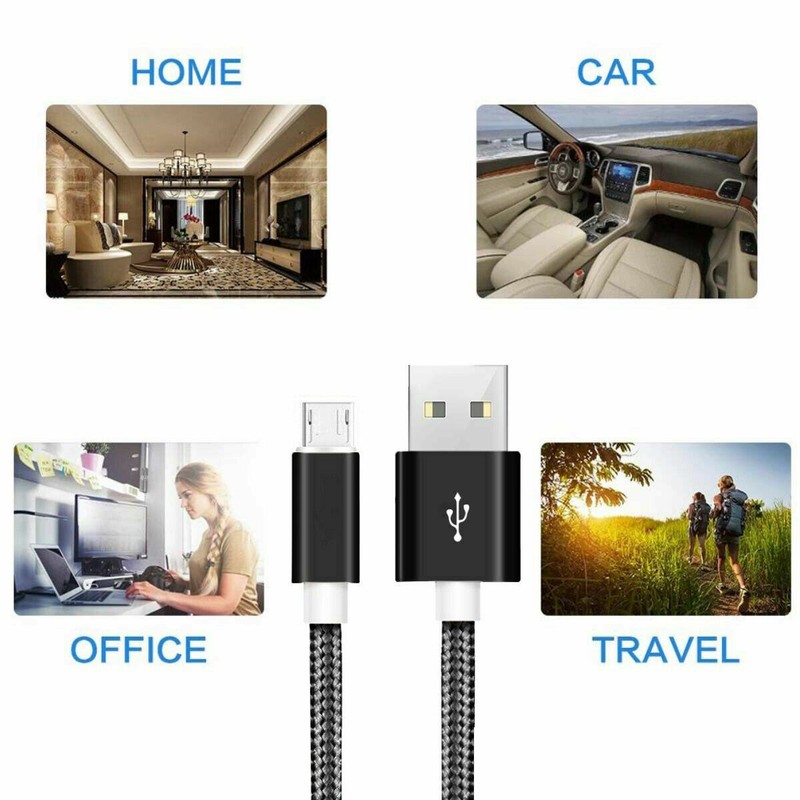 Micro USB Fast Charger Data Sync Cable Braided Cord For Samsung Android 3 6 10FT gallery