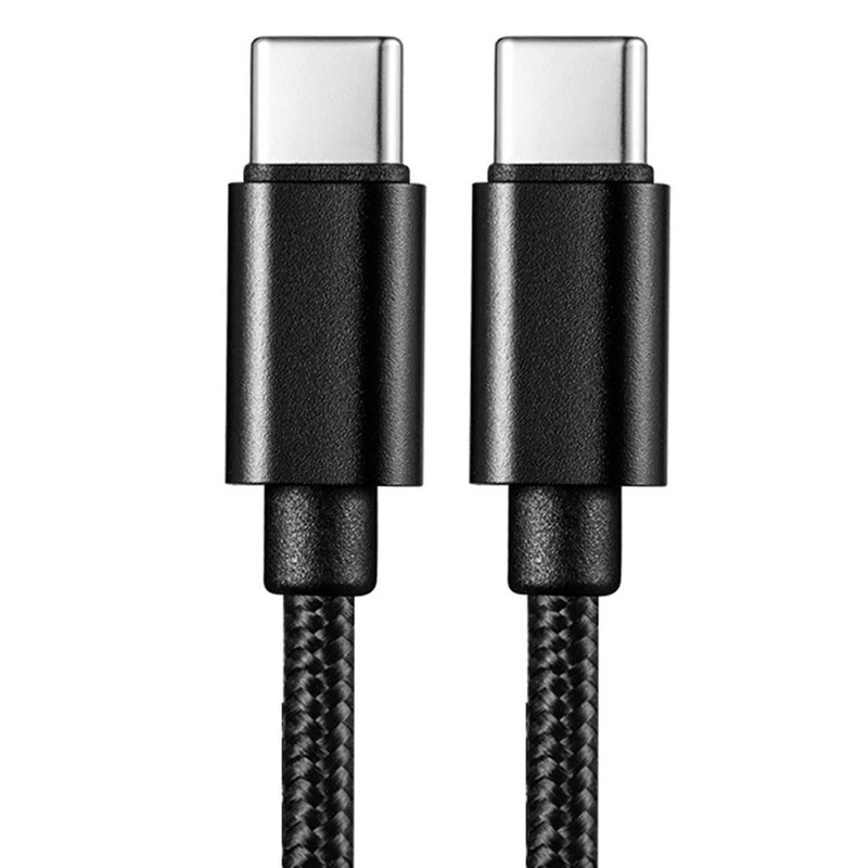 1M 60W USB C to USB C Fast Charging Cable Nylon Braided PD Type C Wire , 1pc