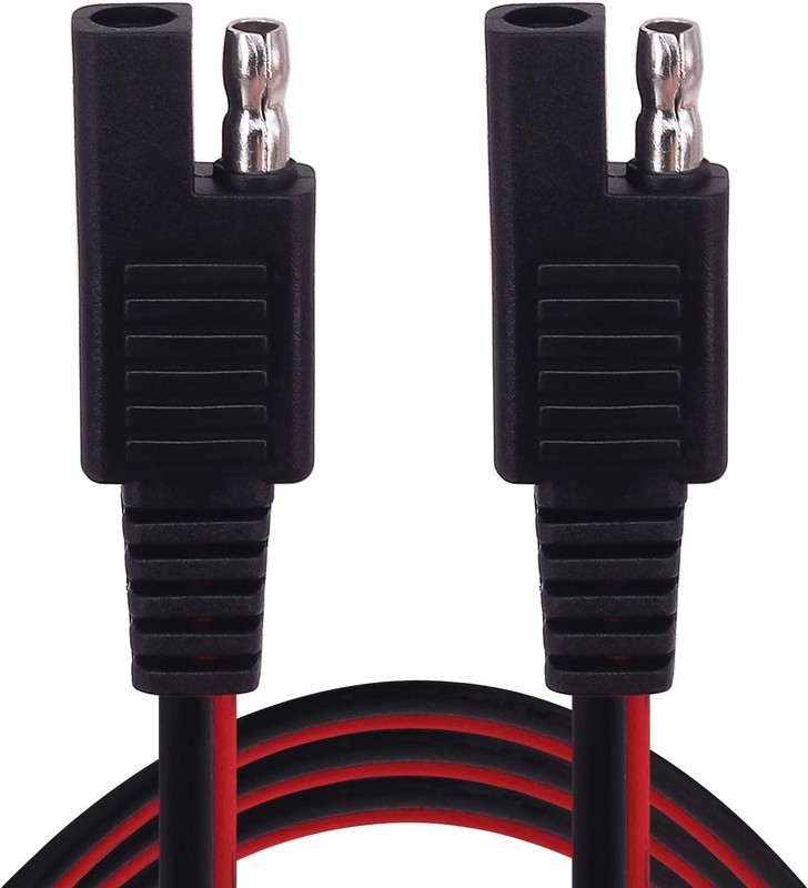 18AWG SAE Extension Cord, 2 Pin Cable 12V-24V Quick Disconnect DC Power Automoti