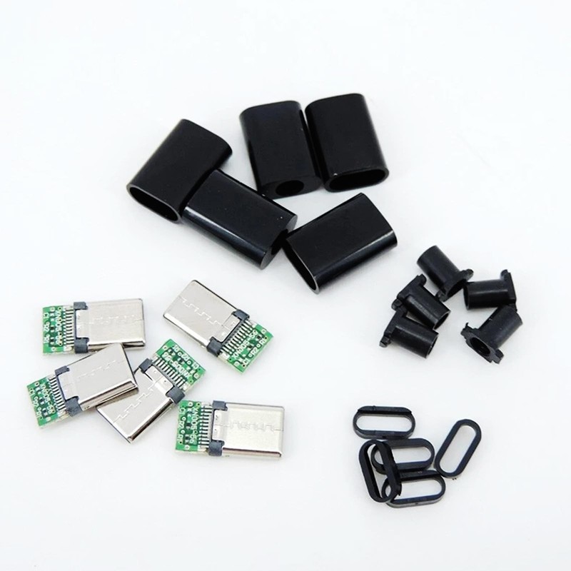 20 Set USB-Connector Kit DIY, 24 Pin USB 3.1 -Plug with PCB Board and Housing... gallery