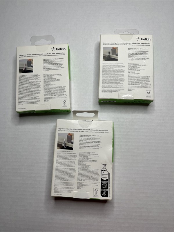 NEW Belkin BoostCharge Pro Flex USB-C Cable W/USB-C Connector Cable + Strap 1M gallery