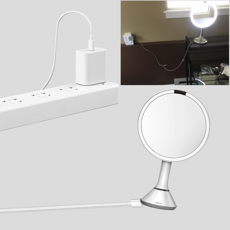 5 Ft Micro USB Charging Cord Fit for Simplehuman Mirror 5" 8" Round Lighted M... gallery