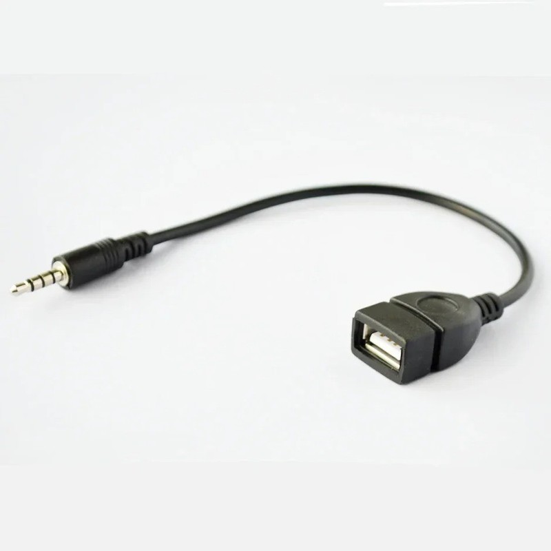 Audio AUX Jack 3.5mm Male to USB 2.0 Type A Female OTG Converter Adapter Cable gallery