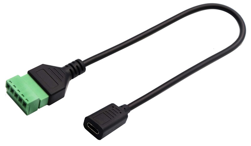 USB Screw Terminal Block Connector Cable 2.0 USB Female Plug to 5 Pin/Way Fem... gallery