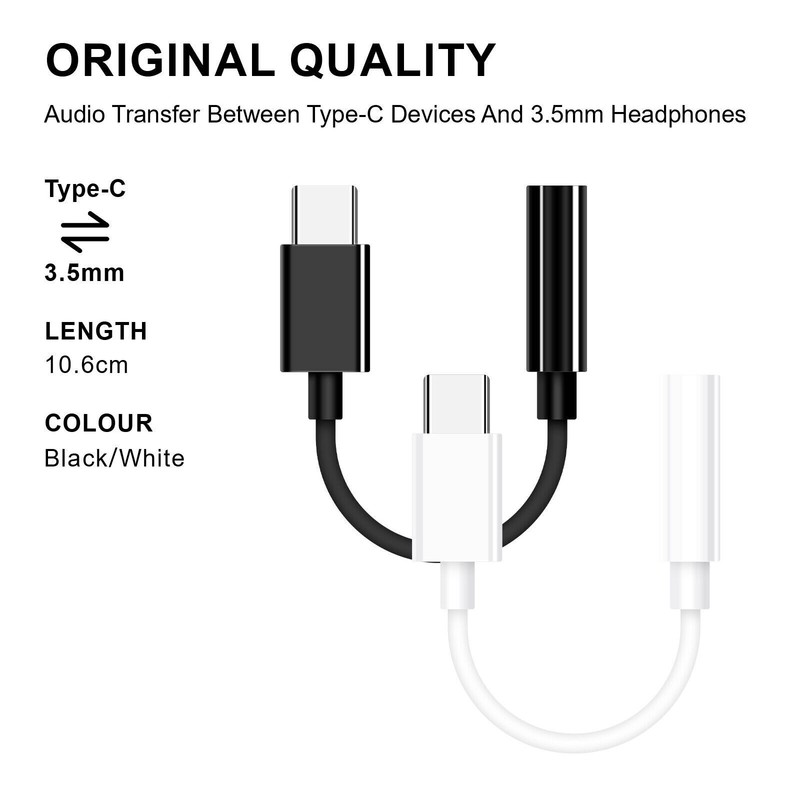 USB-C Type C Adapter Port to 3.5MM Aux Audio Jack Earphone Headphone Cable USB gallery
