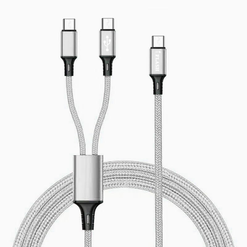 6 feet Dual Port USB C Splitter Charging Cable – Power up to Two USB C Device…