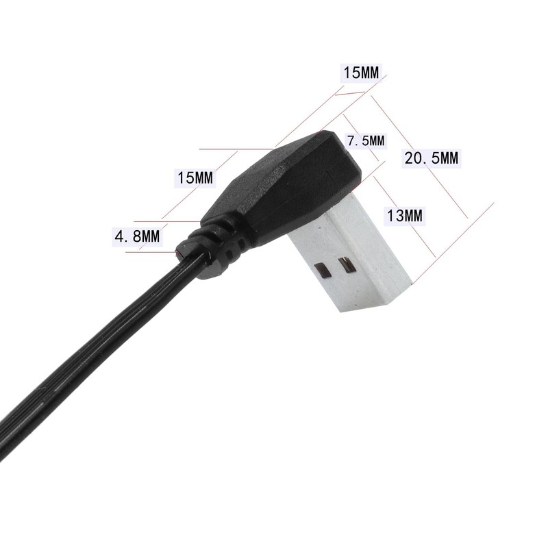 90 Degree USB Extension Cable Male To Female Data Cord 30cm 12 Inch gallery