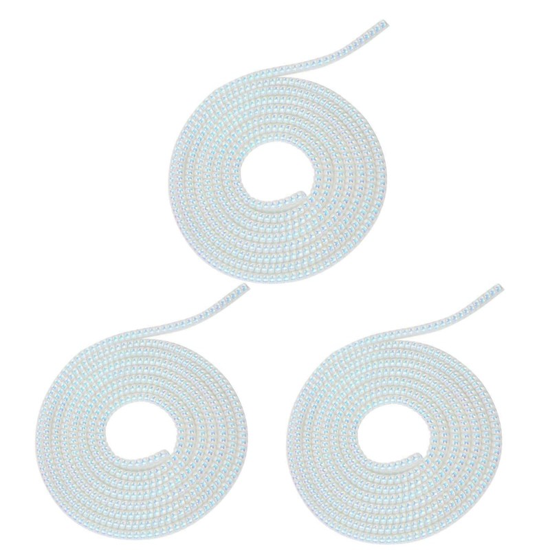 3pcs Laser Spiral Cable Protectors – Charger/USB Data Sleeves | White
