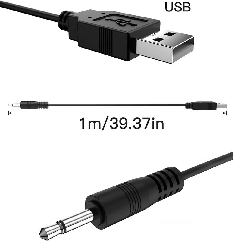 3.5mm AUX to USB Male Charging Cable Adapter 3.3ft Power Cable for MP3 Devices gallery
