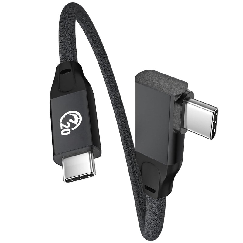 UseBean Short USB C 90 Degree Cable 0.5ft, 6 inch USBC to USBC 3.2 Gen2