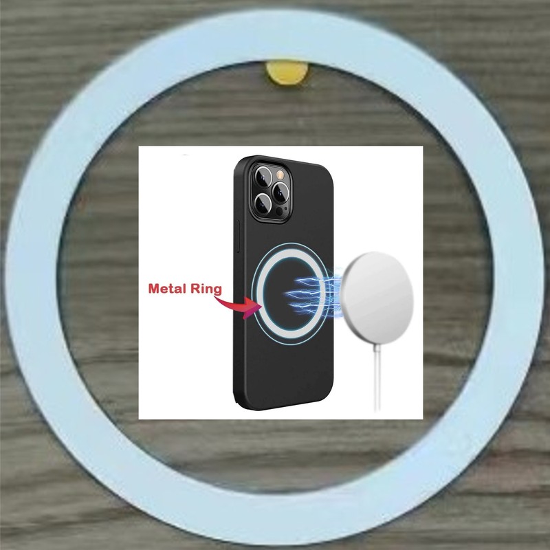 Universal Metal Ring Magnetic Wireless Compatible with Apple Magsafe Charger gallery