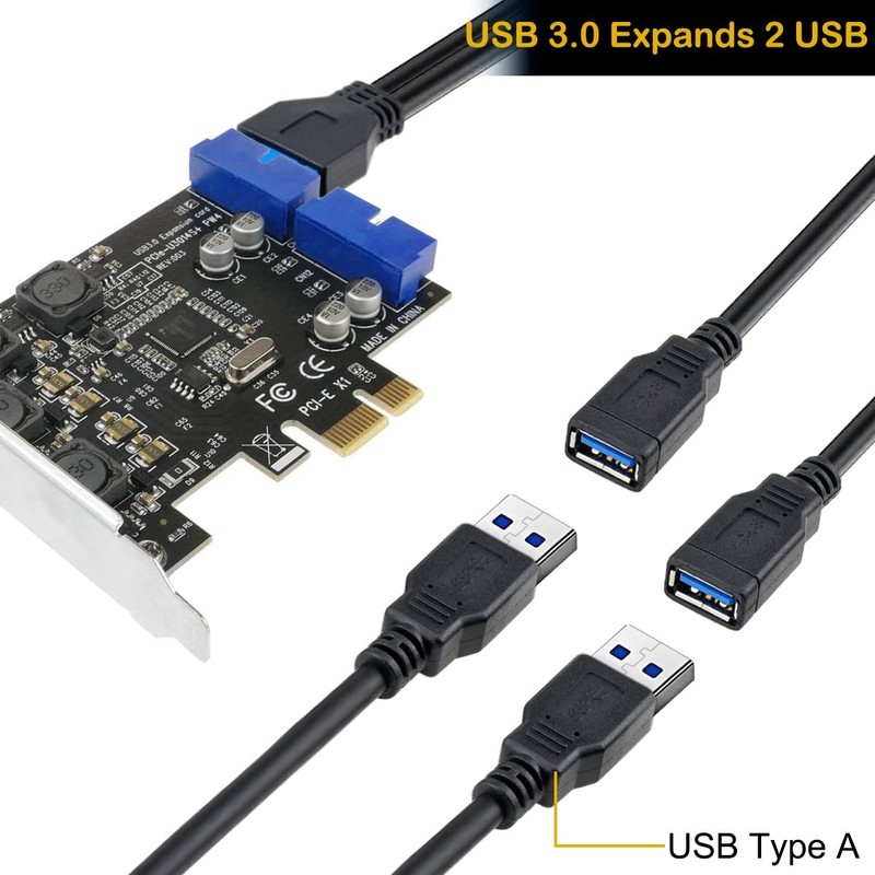 Dual USB 3.0 Female to Motherboard 20pin Header Cable for Front Panel, PC Mai... gallery