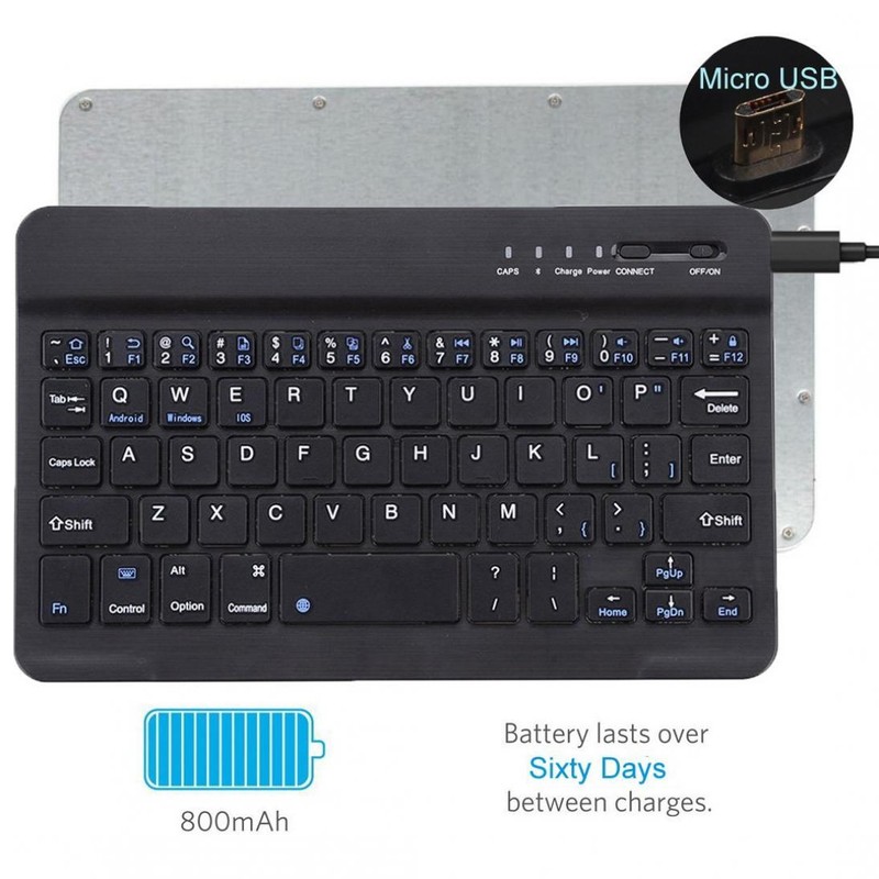 WIRELESS KEYBOARD ULTRA SLIM RECHARGEABLE PORTABLE COMPACT for PHONES gallery