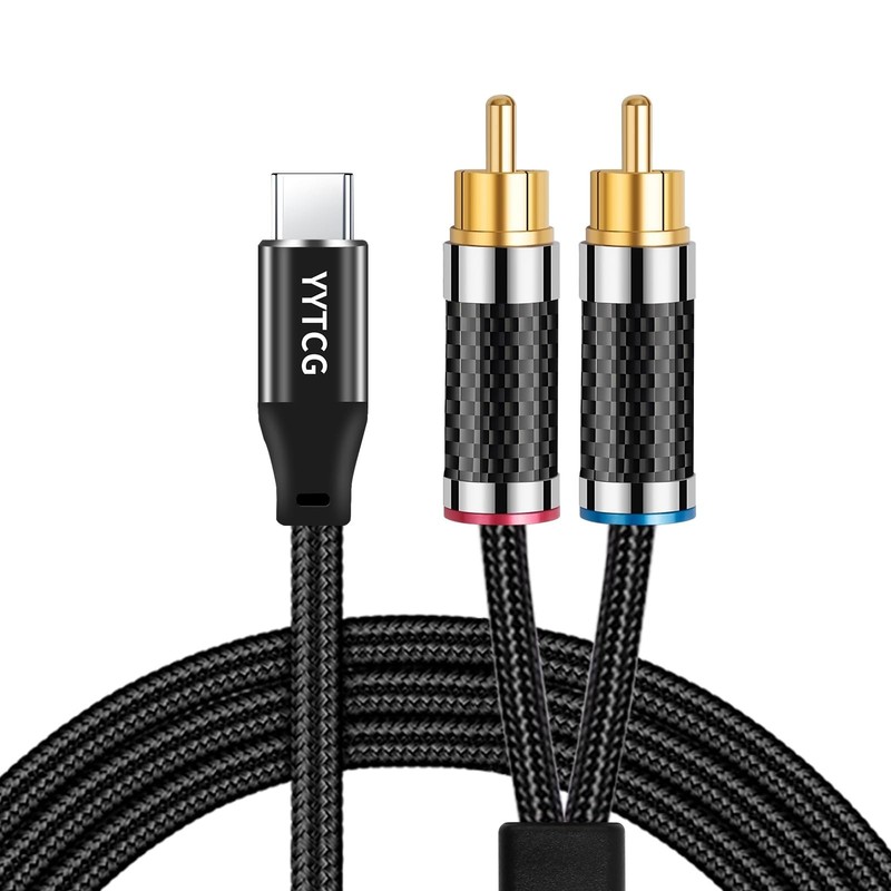 USB C to RCA Audio Cable 3m, Type-C to 2 RCA Y Splitter, High-Res Sound, Gold-Pl gallery