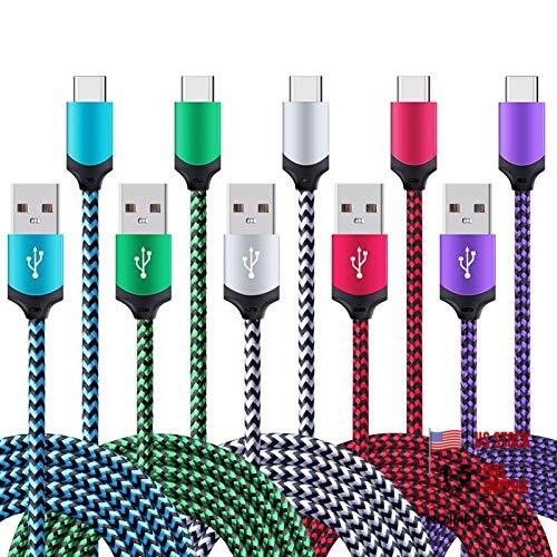5Pack 6FT Fast USB Cable Phone Charger Cord for Samsung Galaxy S26 S26+ Type C