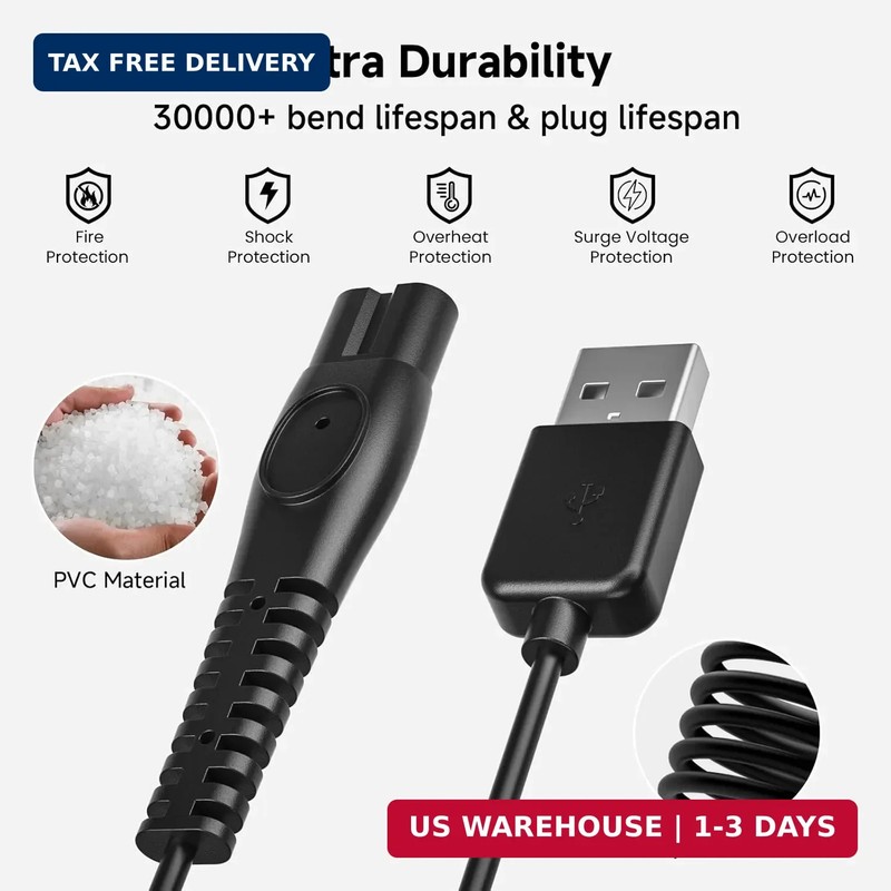 5V USB Charger Cord Fit for Phillips Power Shaver Cable,5V USB Charging Cable Fi gallery