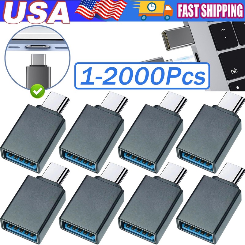 USB-C 3.1 Male to USB A Female Adapter Converter OTG Type C Android Phone Lot