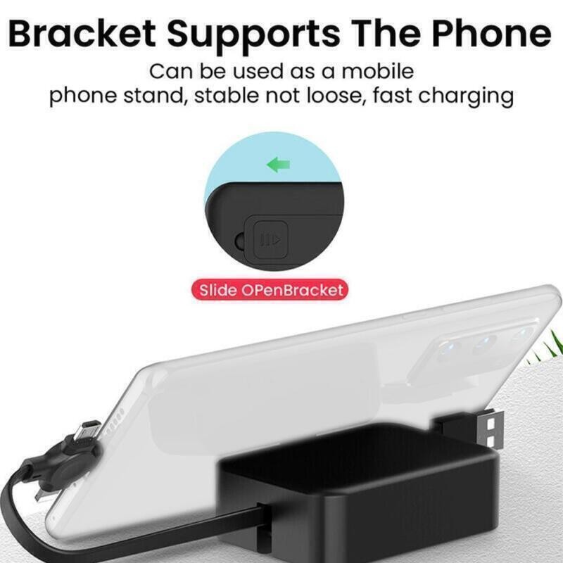 Retractable 3 in 1 Fast Charging Cable Charger Cord for iPhone USB Micro Type C gallery