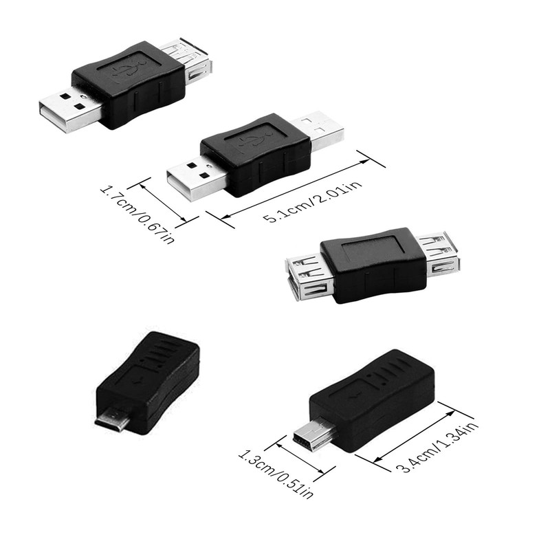 Multiple USB 2.0 Adapters, USB OTG Adapter Kit 12Pcs Micro/Mini Male Female S... gallery