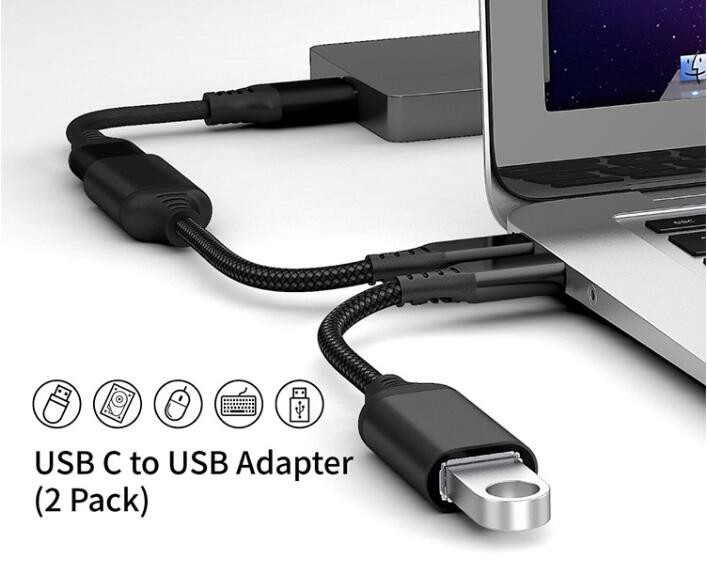 2X USB-C Type C Male to USB 3.0 Type A Female OTG Adapter Converter Cable Cord gallery