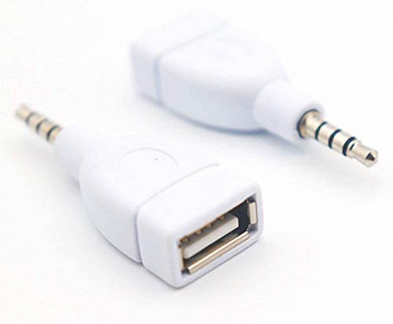 Vizgiz 2 Pack Car Stereo AUX to USB Adapter 3.5Mm Male to USB Female Audio Adapt gallery