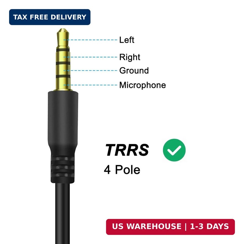 MEIRIYFA 3.5mm Splitter Cable 1 to 6 Ways,1/8 inch 4-Pole/3-Rings TRRS 1 Male to gallery