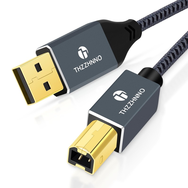 USB Printer Cable 10FT, USB A to USB B Cable, USB 2.0 Type A Male to B Male S…