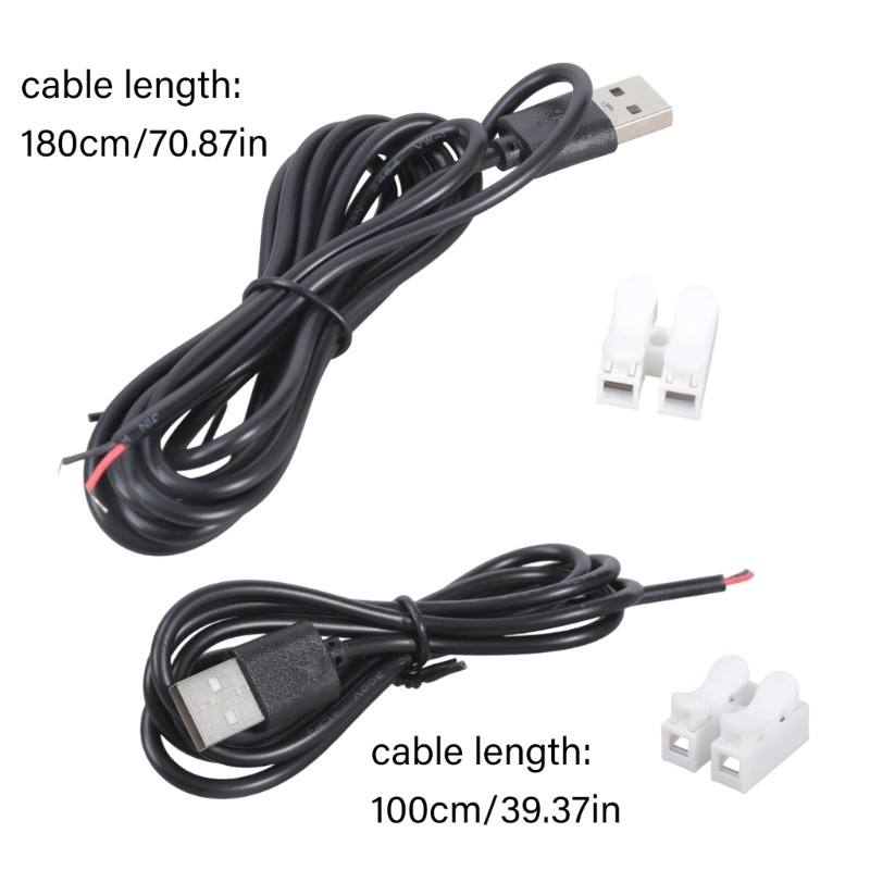 Solderless USB 2Pin Charging Cable 5V Power Cord for Fan Lamp Toy Projects gallery