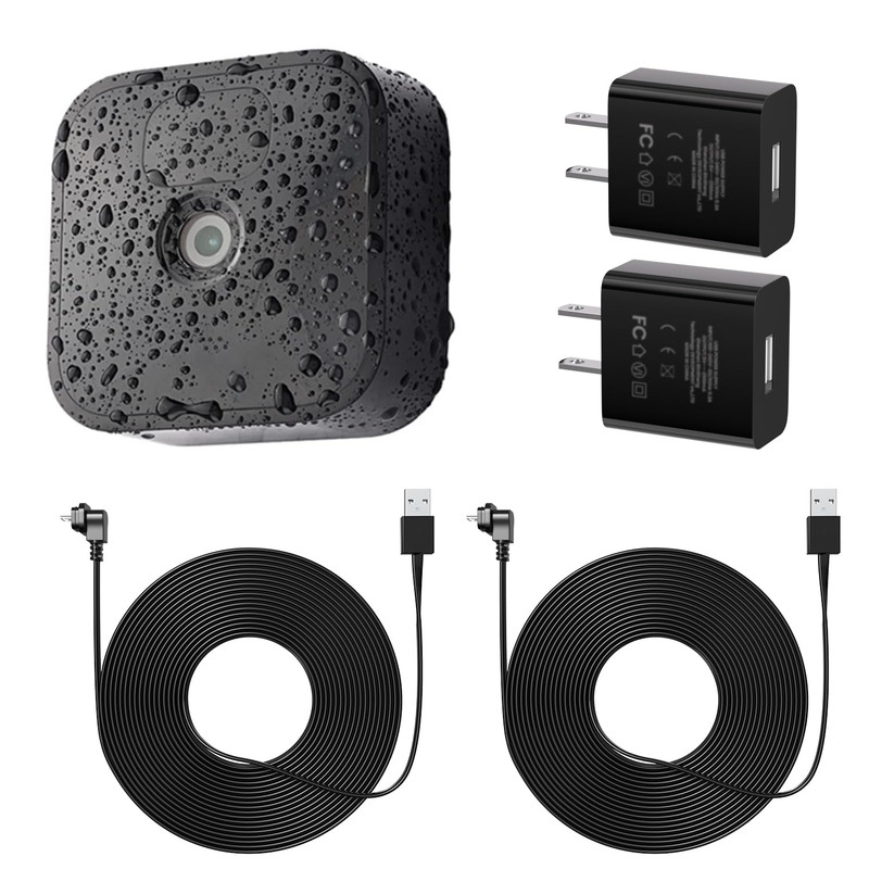 2-Pack 30Ft Power Cable with Charger for Blink 3rd Gen & XT/XT2 Cameras Weatherp