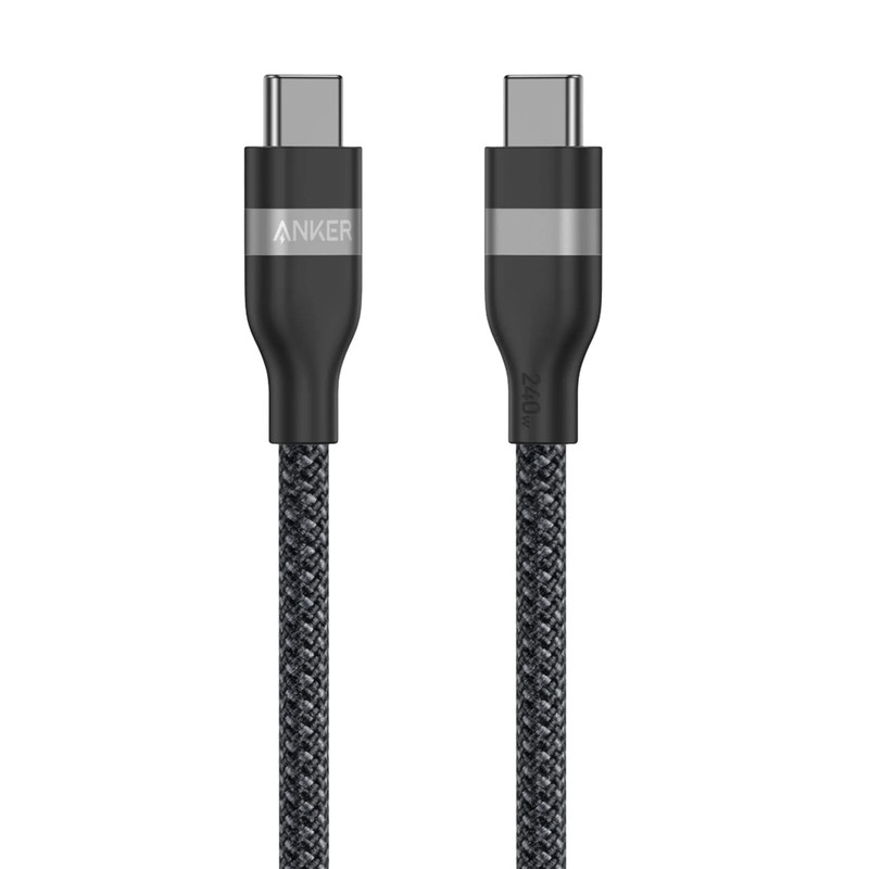 Anker A82E2 USB-C to USB-C Cable (3ft, 240W, Upcycled-Braided)