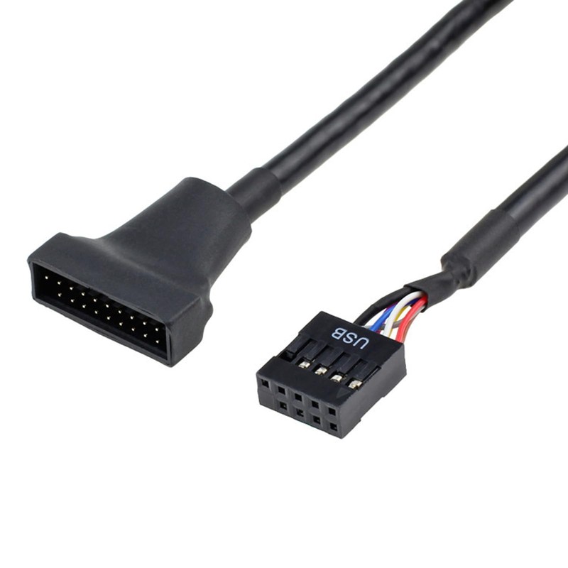 USB 2.0 9Pin to USB 3.0 19Pin Adapter Cable Internal Motherboard Converter