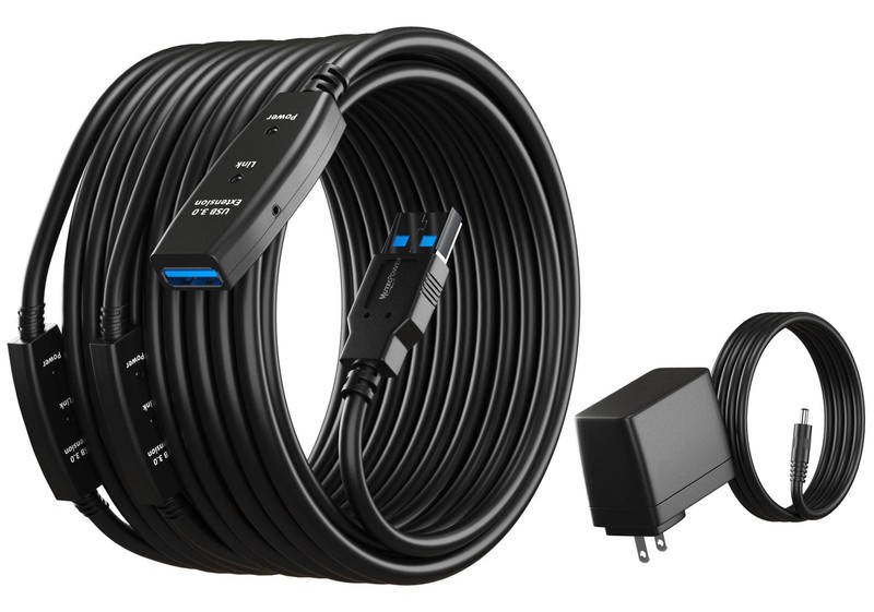 65 Feet Active USB Extension Cable 3.0 Male to Female with 3 Extension chipse... gallery