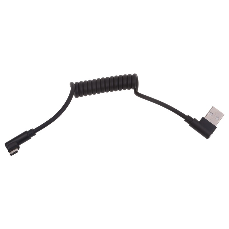 USB A to Micro USB Extension Cord Spring Coiled Charger Wire Data Cord 20-50cm gallery