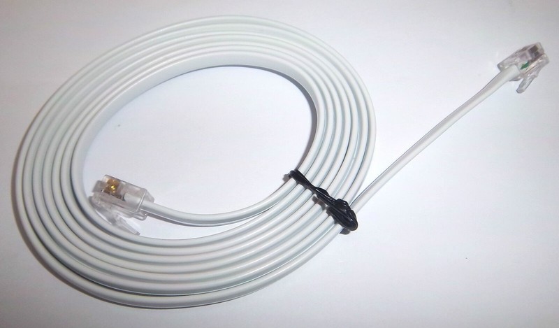 RJ10 RJ9 RJ22 4P4C TELEPHONE HANDSET CABLE - 1m 2m 3m 4m 5m - VARIOUS LENGTHS gallery