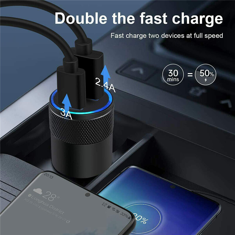 For Samsung Galaxy A13 A23 A33 A53 A73 5G Fast Car Charger Adapter & USB C Cable gallery