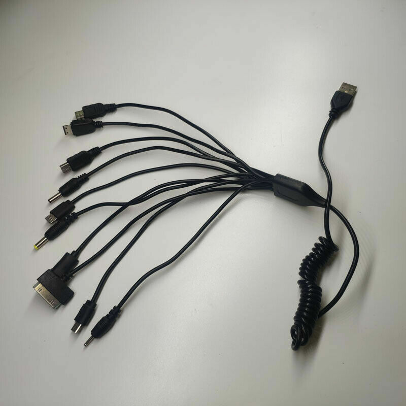 4-PK 10 In 1 USB Multi Plug Charger Cord PLUS 4-12V CAR LIGHTER gallery