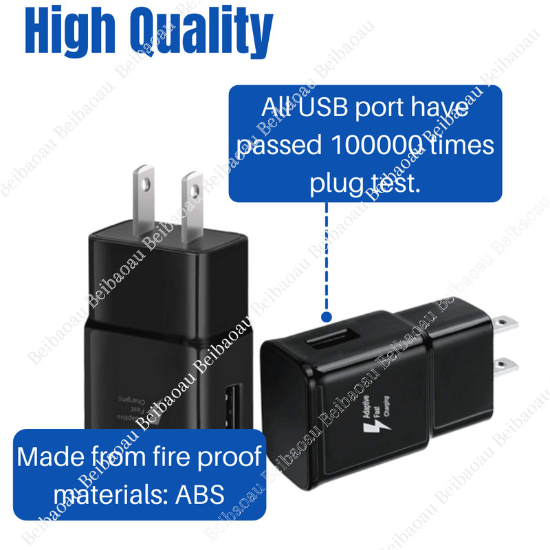 5X For Samsung Galaxy S10 Note10 S8 S9 iPhone Fast Wall Charger US Adapter Lot gallery