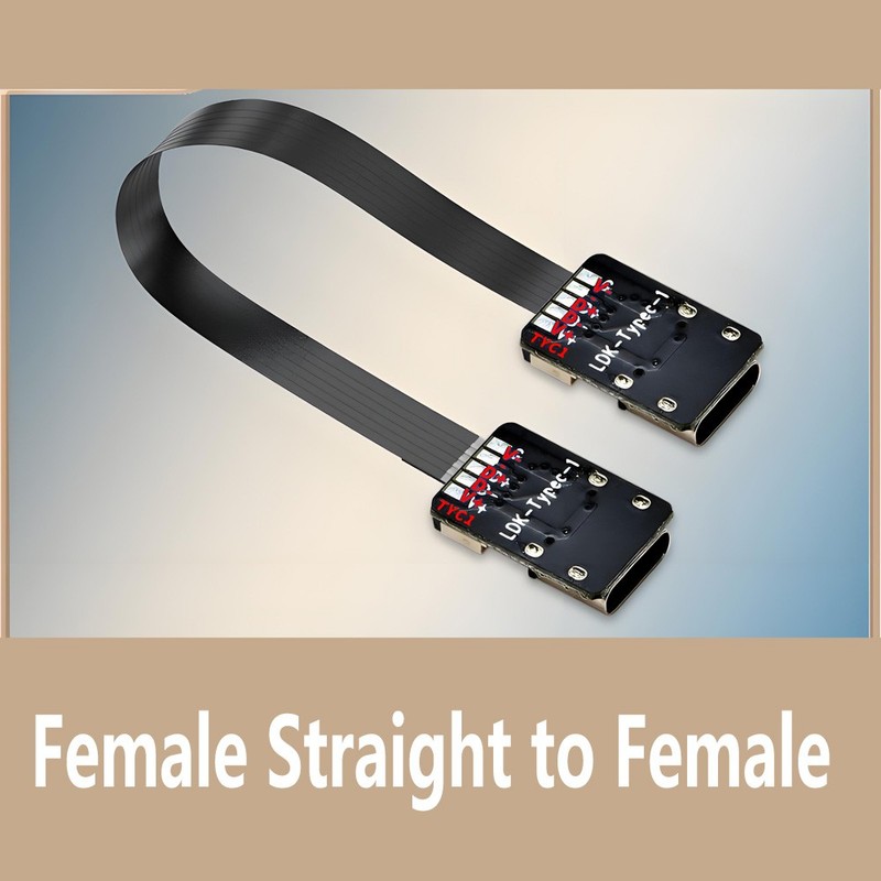 Type-C Extension Cable Male to Female Charging Flexible Flat Cable Data Cord