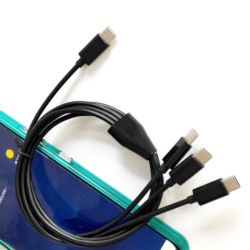 Multi USB C Splitter Cable 3 in 1 Charging Cord with 3 Type C Male Plug 1M gallery
