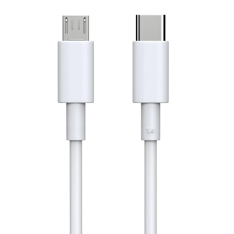 5 PCS 6 FT USB C To Micro USB Cable Data Transfer Fast Charging Cord White gallery