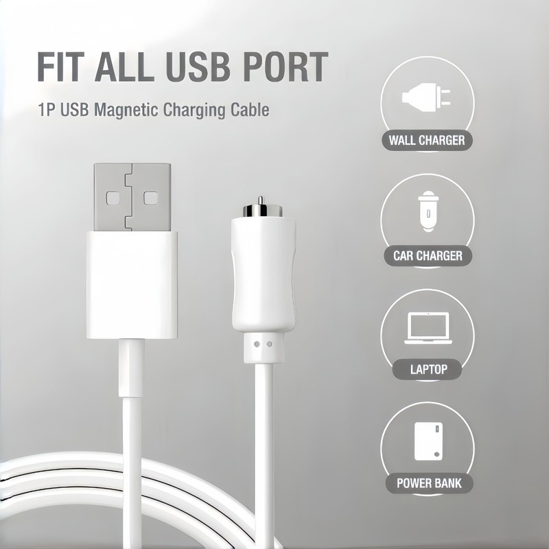 2PCS Rose Charger Magnetic Charging Cables USB Cables 2.7ft Magnetic DC Charg... gallery