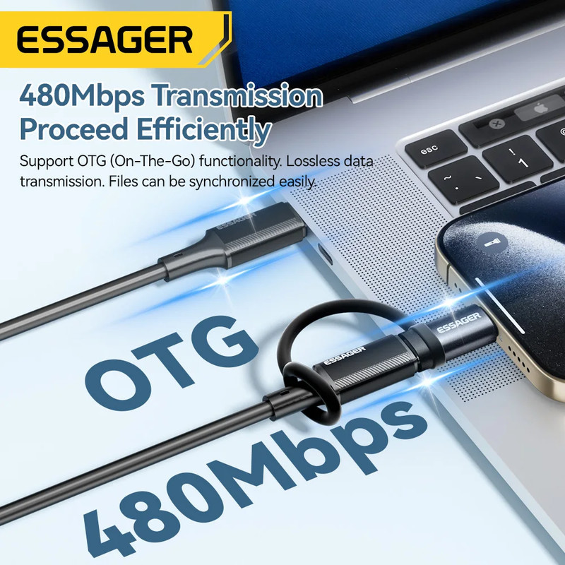 USB Type C Female to iOS Male Adapter For iPhone 14/13/12/11/XR/XS/SE gallery