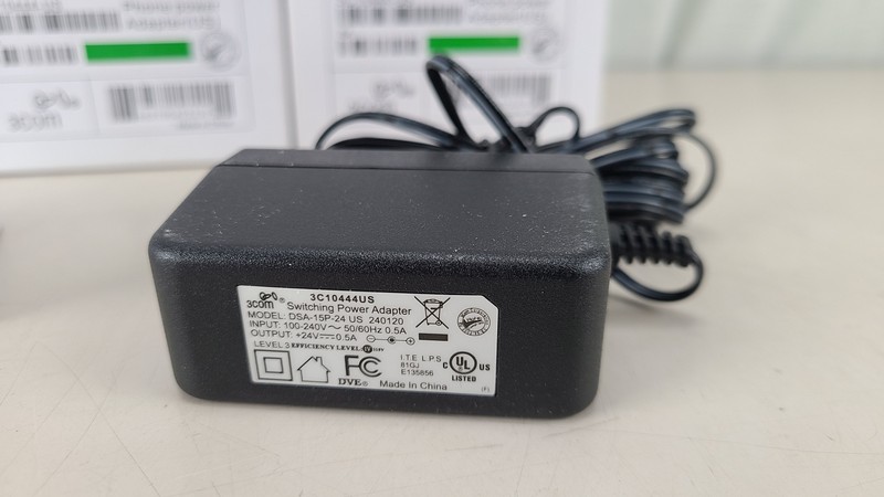 HP 3COM 24V IP Phone Power Adapters Lot of 13 3C10444-US NEW gallery