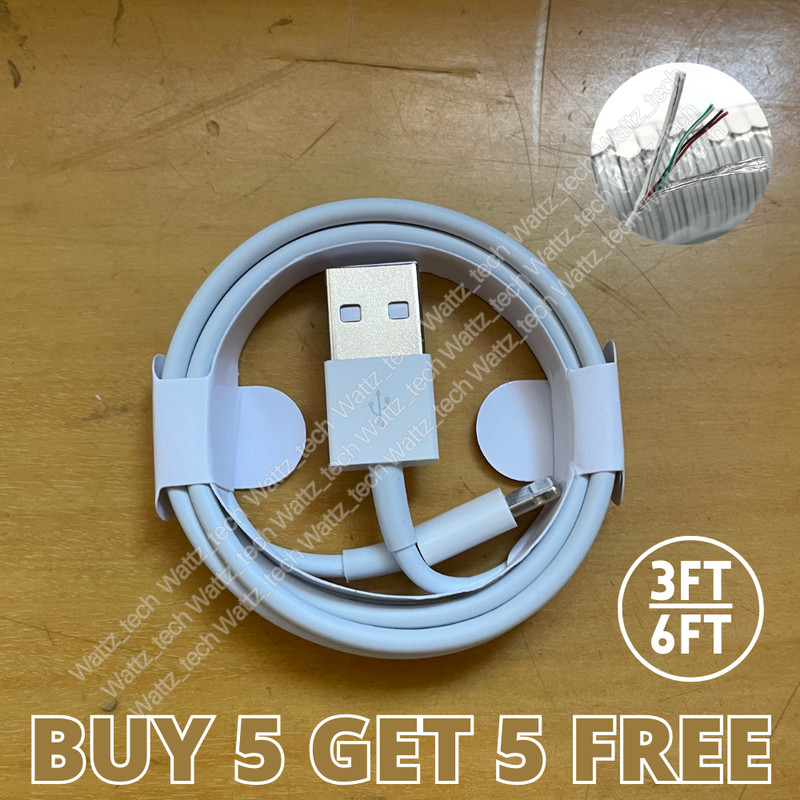 USB Power Adapter Charger Cable Cord For iPhone 14 13 12 11 XS X XR 8 7 6 5 SE