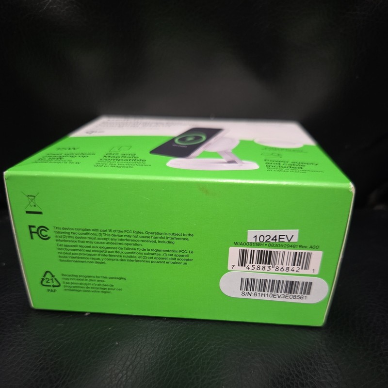 NEW White Belkin BoostCharge Pro Magnetic Wireless Charging Stand in Retail Pkg gallery